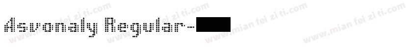 Asvonaly Regular字体转换